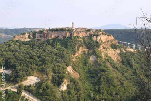 The rock spur of Civita Castellana in Lazio - Italy