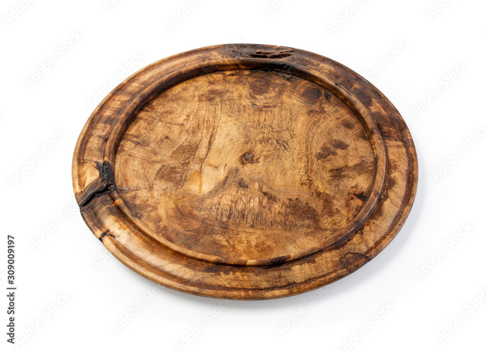 wooden plate isolated on white background wooden plate isolated on white background
