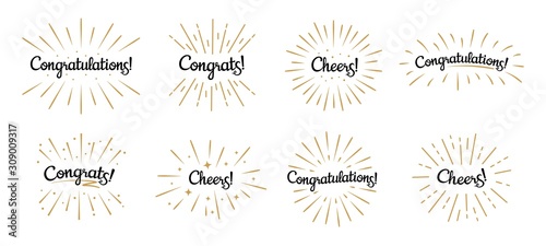 Fotografie, Obraz Congratulations lettering