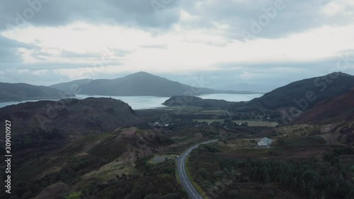 Aerial View Towards Kyle of Lochalsh at Early Autumn photo