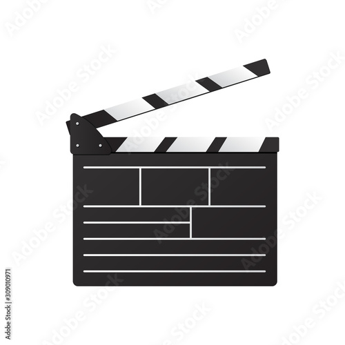 Film clapper board vector 