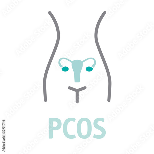 PCOS Polycystic Syndrome vector icon