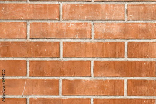 orange brick wall texture background. large brick wall background or texture, close up. Loft style vintage wall.