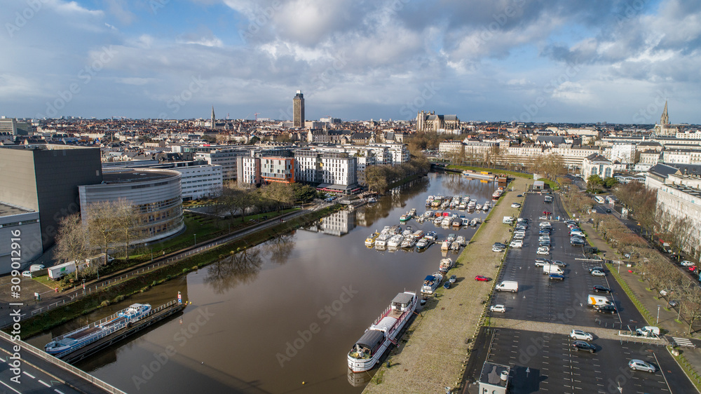 Fototapeta premium Nantes - canal Saint-Félix Erdre