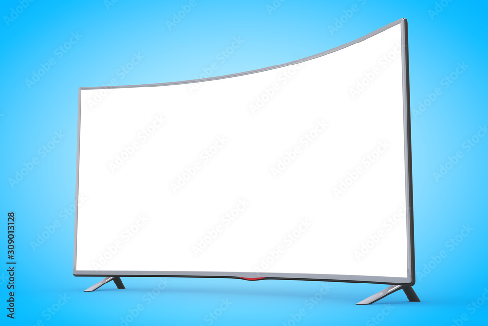 Modern Curved Led or LCD TV Screen. 3d Rendering Modern Curved Led or LCD TV Screen. 3d Rendering