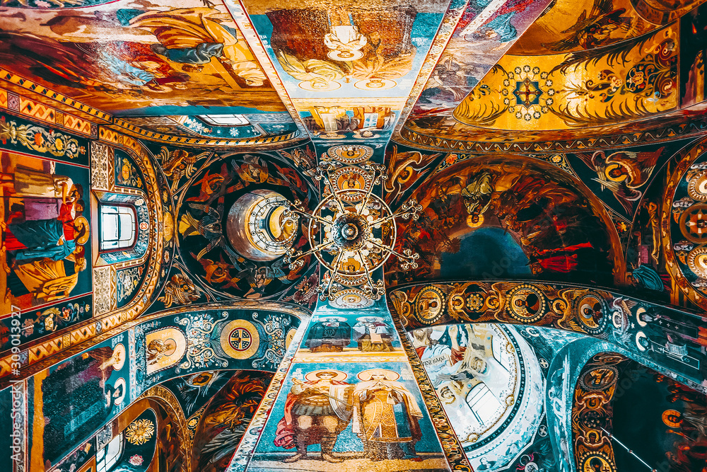 Interior of the Church  Savior on Spilled Blood in St. Petersburg