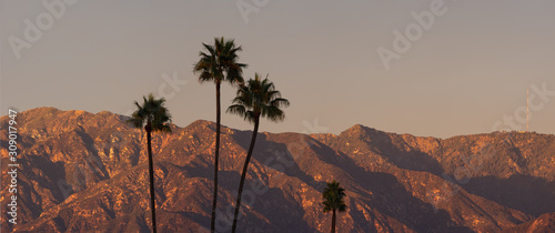 San Gabriel Mountains panorama in Los Angeles County