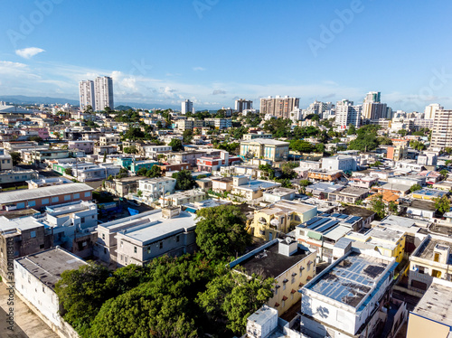 Aerial cityscape view of San Juan 