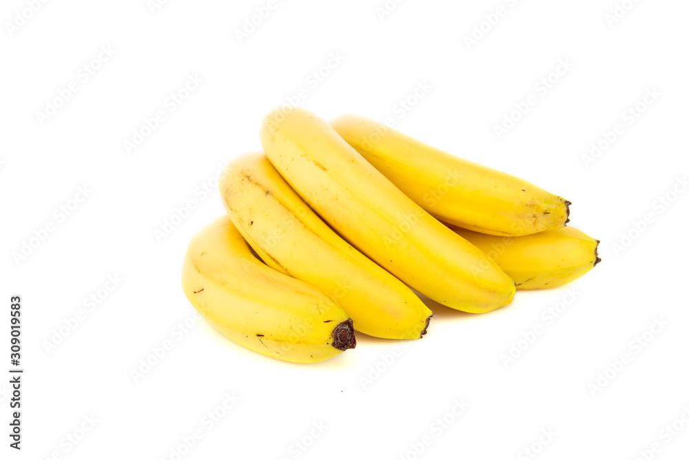 delicious ripe yellow bananas isolated on white delicious ripe yellow bananas isolated on white