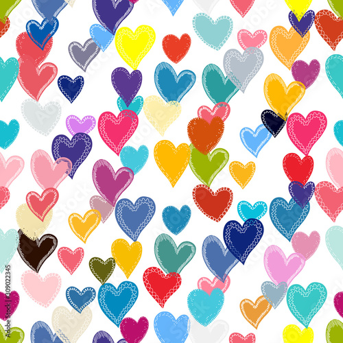 Romantic seamless pattern w...
