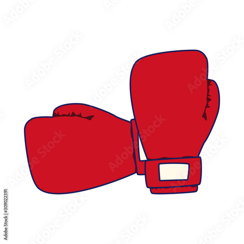 boxing gloves icon, colorful design