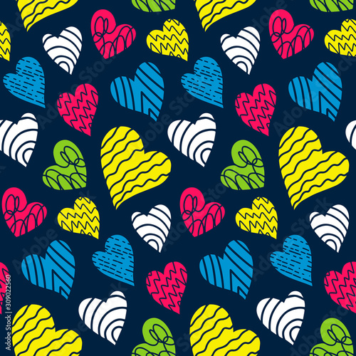 Romantic seamless pattern w...