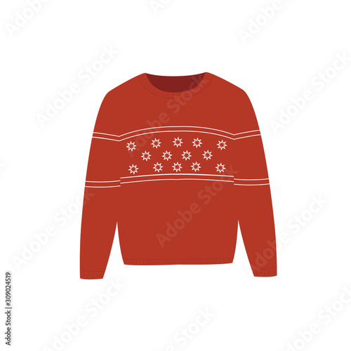 Scandinavian warm wool winter sweater