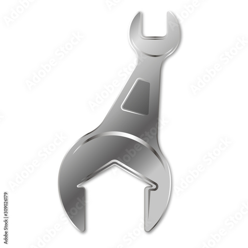 Wrench repair and home service symbol for business
