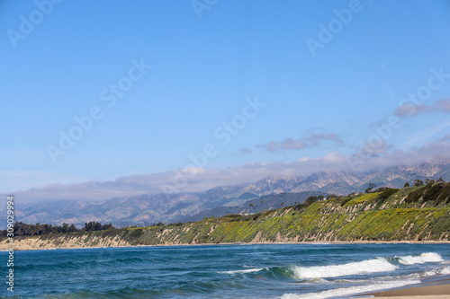 The view on rincon beach on a sunny day photo