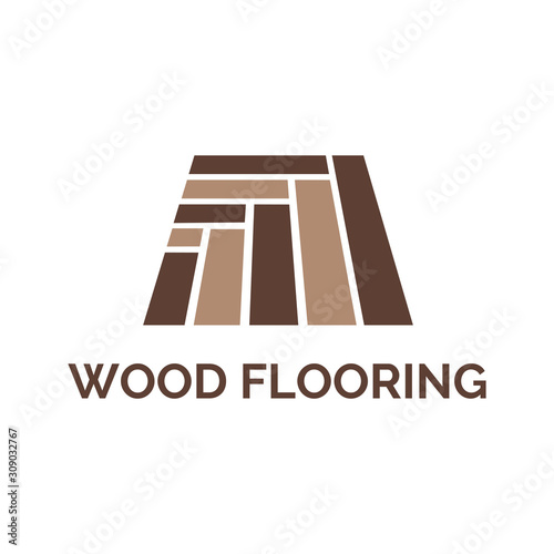 Vector logo of wooden floors and coverings
