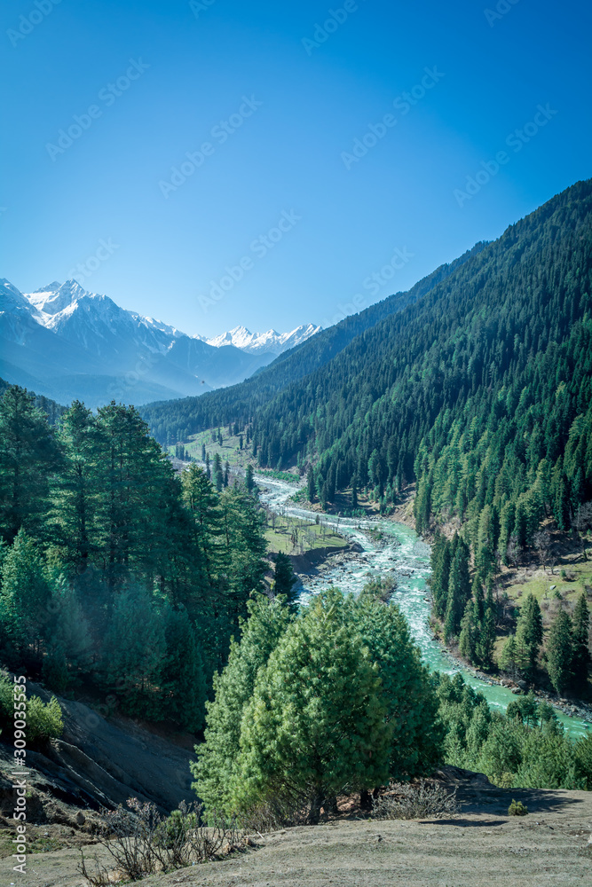 Lidder river at Aru valley, Jammu and Kashmir, India