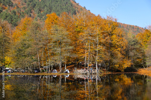 Derin Lake in Yedigoller National Park, Bolu, Turkey