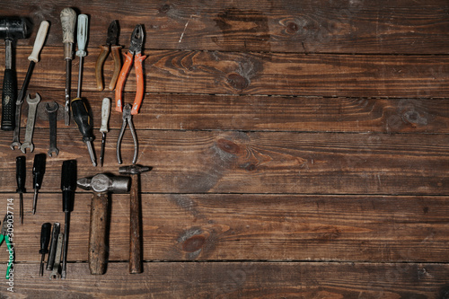 tools for repair knives hammers keys pliers