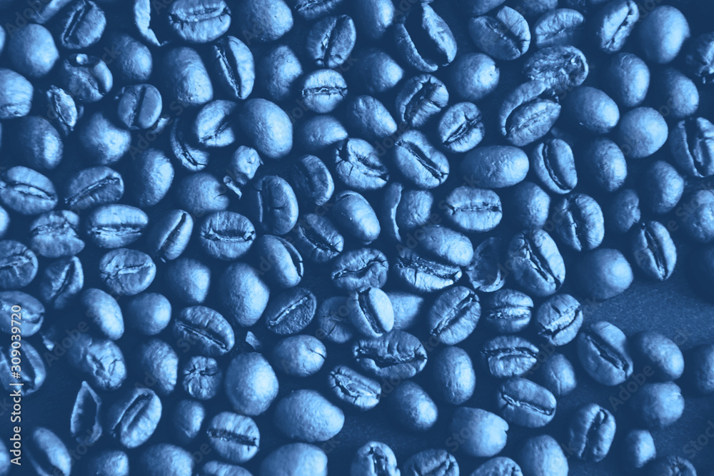 blue coffee beans