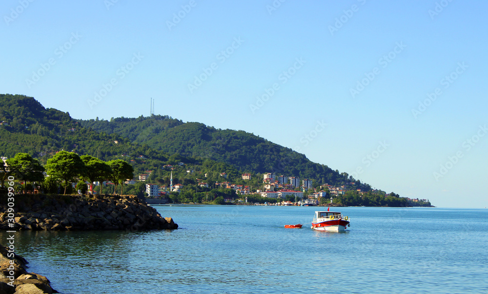 Obraz premium Black sea coast in summer, Persembe town