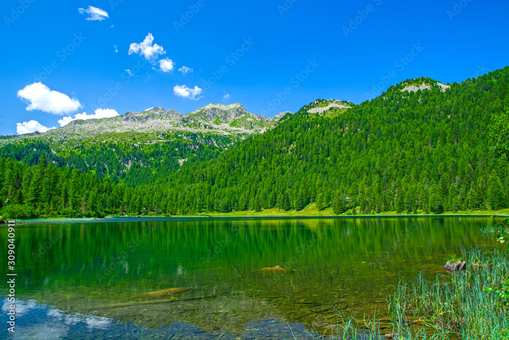 Malghette lake in  Trentino province, Italy