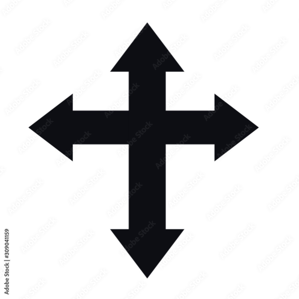 Styles cross symbol with white background. Styles cross symbol with white background.