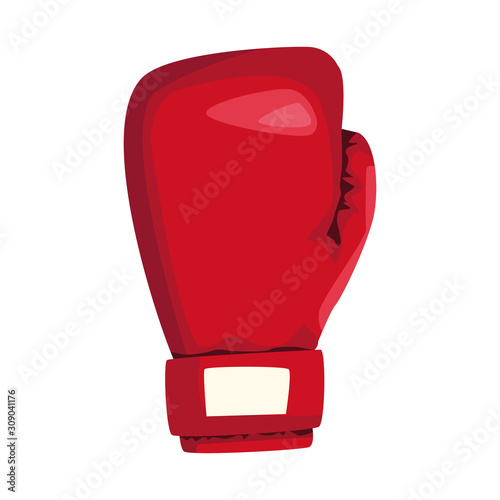 red boxing glove icon, colorful design
