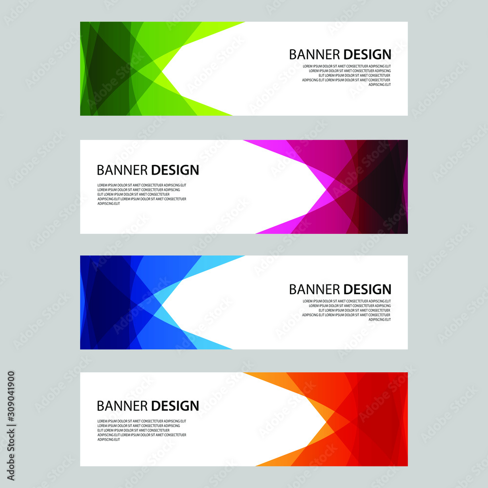 Naklejka premium Vector Abstract design banner web template