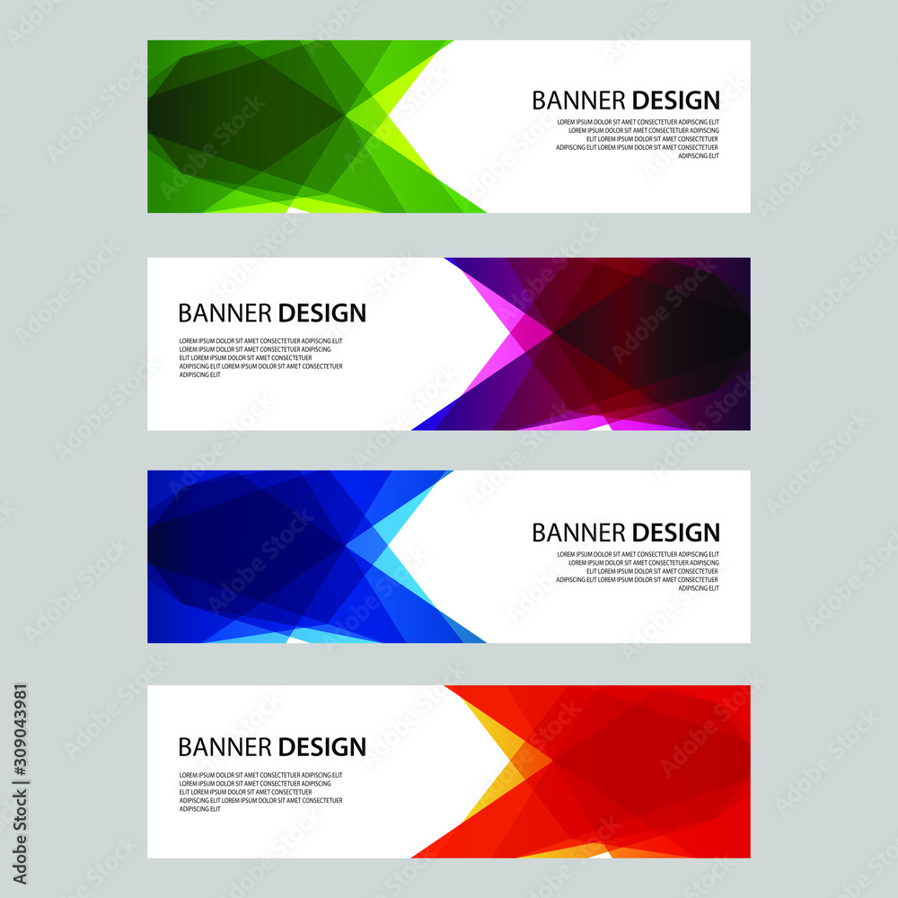 Naklejka premium Vector Abstract design banner web template