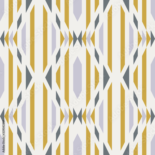 Seamless kilim geo tribal rug design. Chic contemporary graphic motif. Geometric pattern repeat vector swatch.