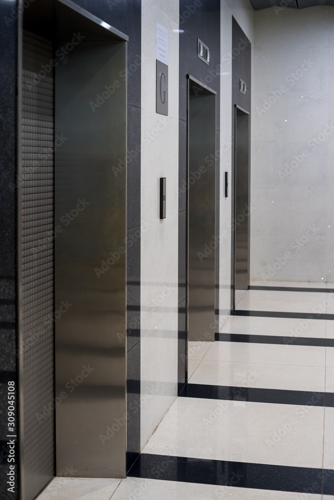 Elevators in a business building