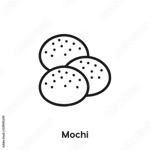 mochi icon vector sign symbol