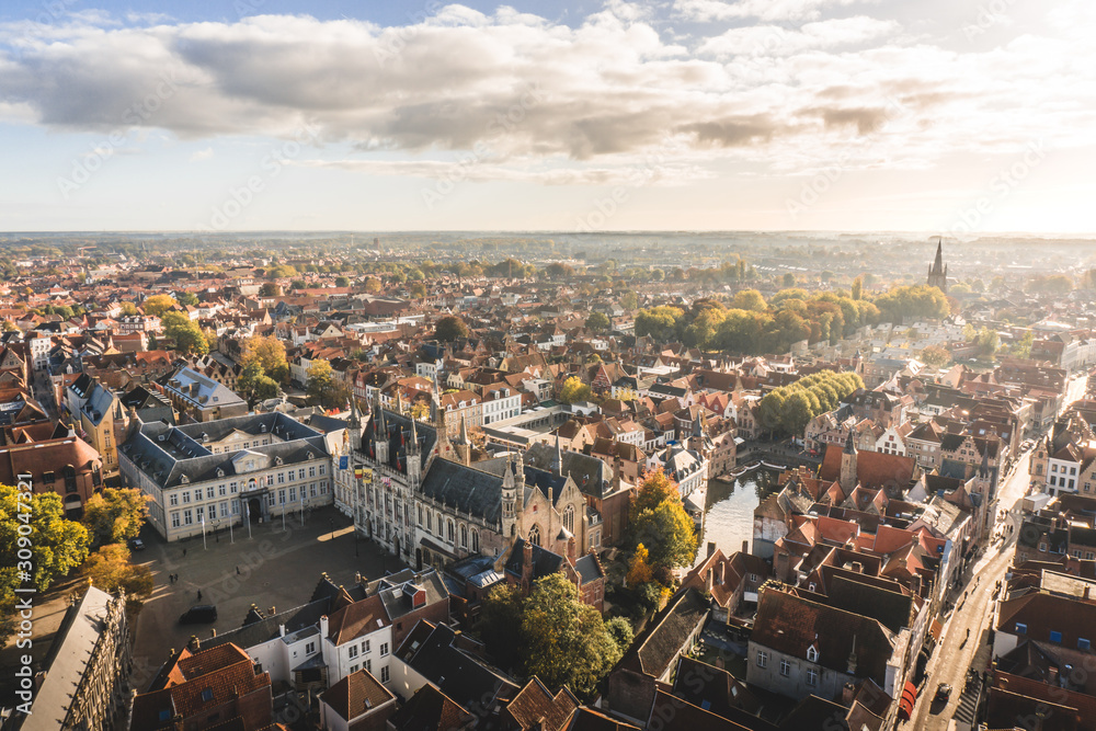 Fototapeta premium view of bruges