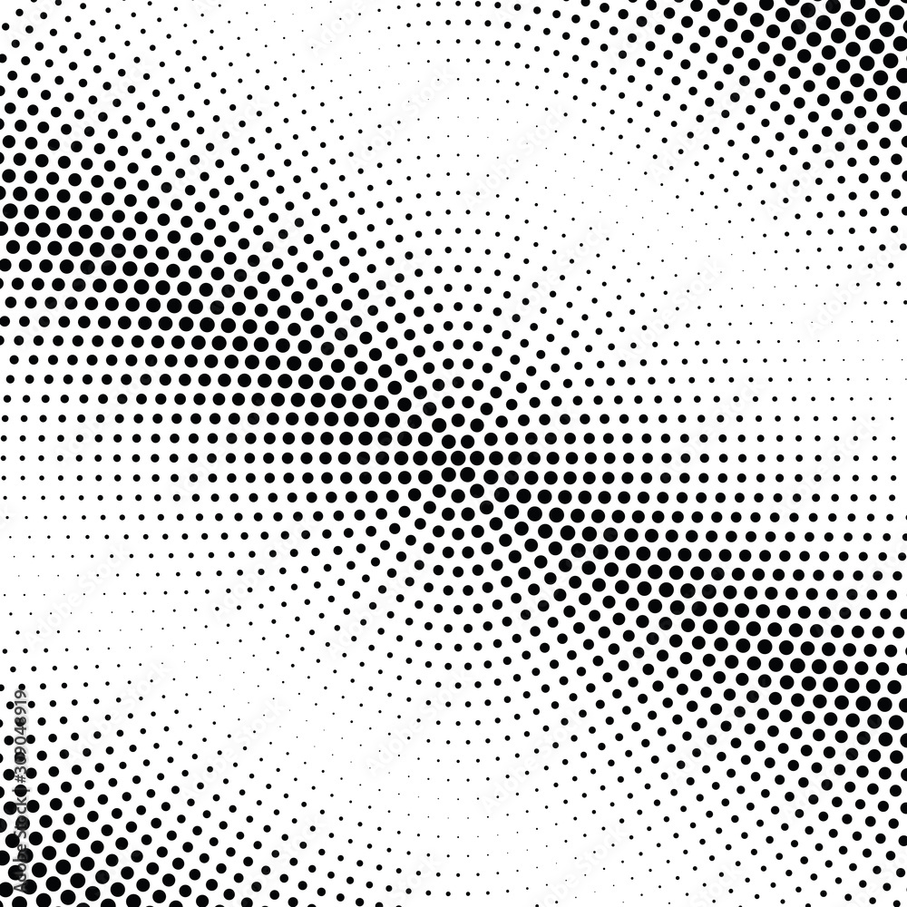 Abstract halftone dotted background. Monochrome pattern with dot and circles.  Vector modern pop art texture for posters, sites, business cards, cover postcards, interior design, labels, stickers.