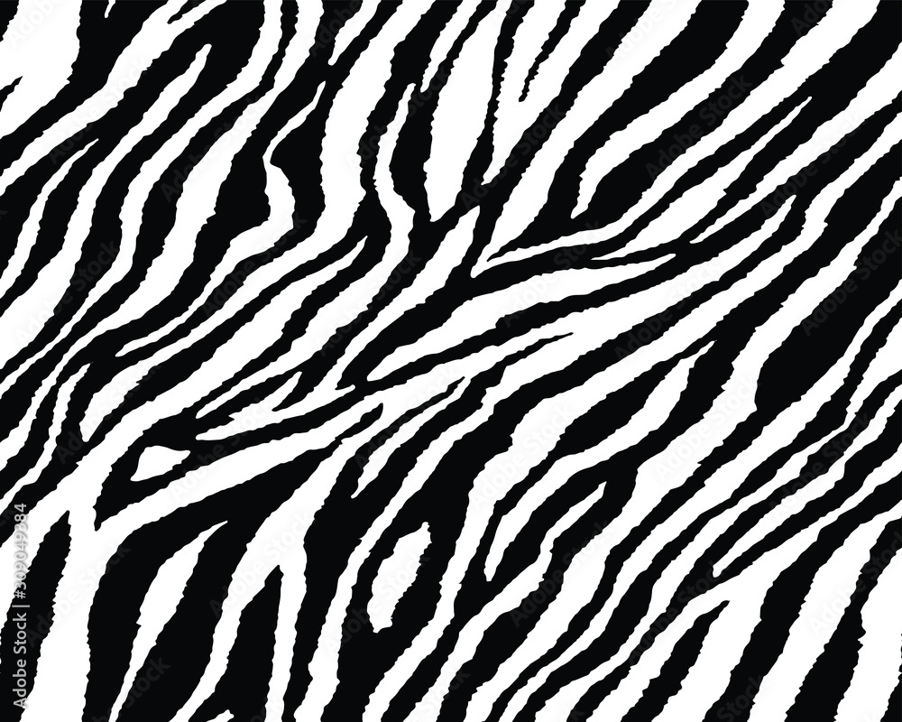 Full seamless wallpaper for zebra and tiger stripes animal skin pattern. Black and white design for textile fabric printing. Fashionable and home design fit. Full seamless wallpaper for zebra and tiger stripes animal skin pattern. Black and white design for textile fabric printing. Fashionable and home design fit.
