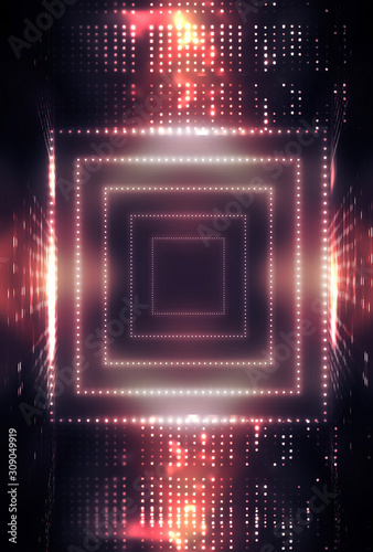 Neon lights background. Abs...