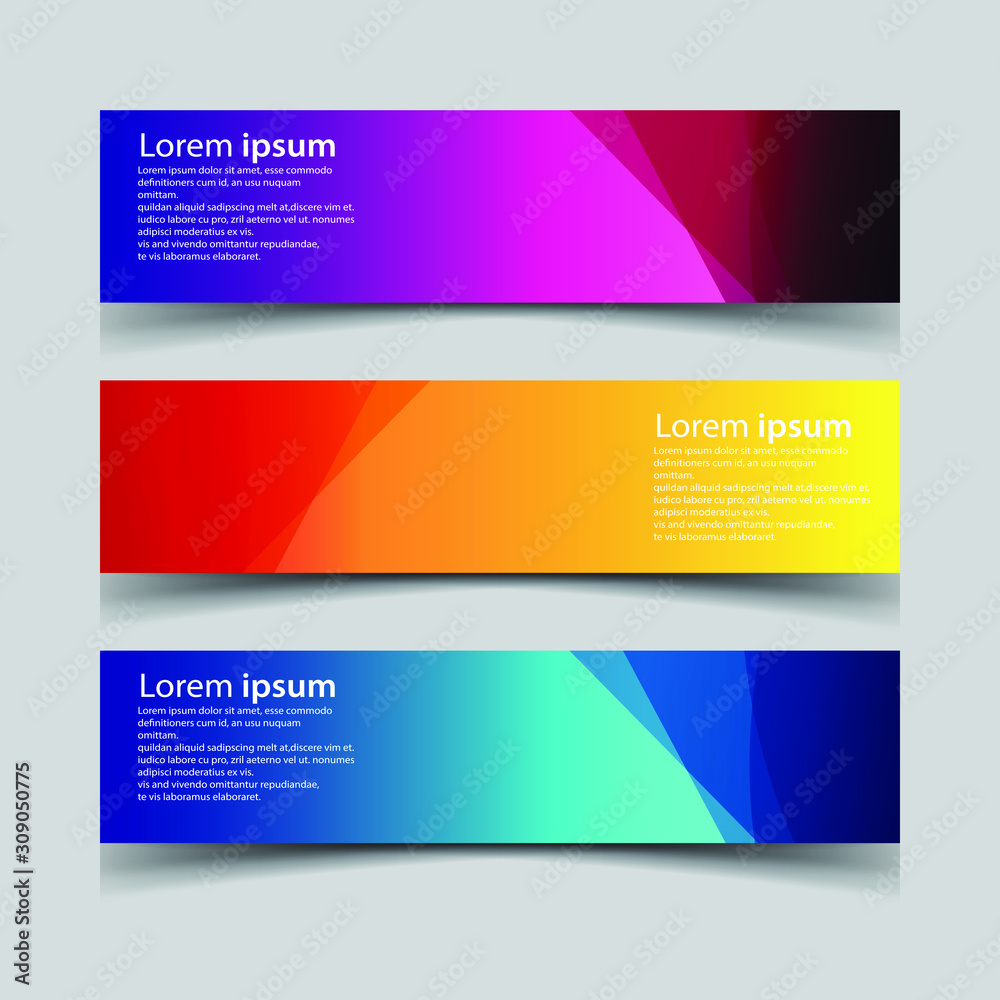 Naklejka premium Vector Abstract design banner web template