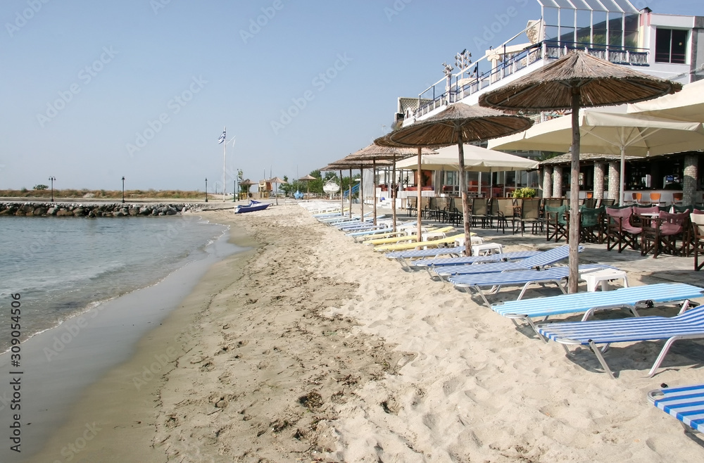 Beach of Paralia Katerinis resort in Pieria