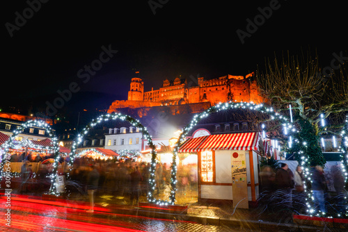 The castle of Heidelberg city in the evening, Germany. 