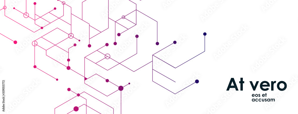 Vector connect lines and dots. Banner template for technology. Vector connect lines and dots. Banner template for technology.