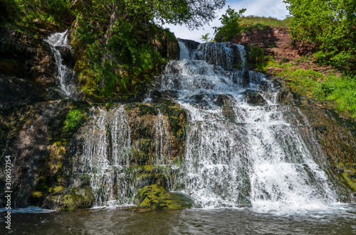 Beautiful view of the Dzhurinsky waterfall