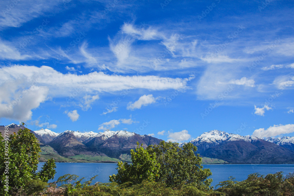 view of Lake Wanaka, near Wanaka, South Island, New Zealand