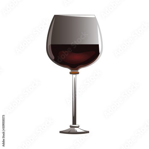 wine glass icon, colorful design