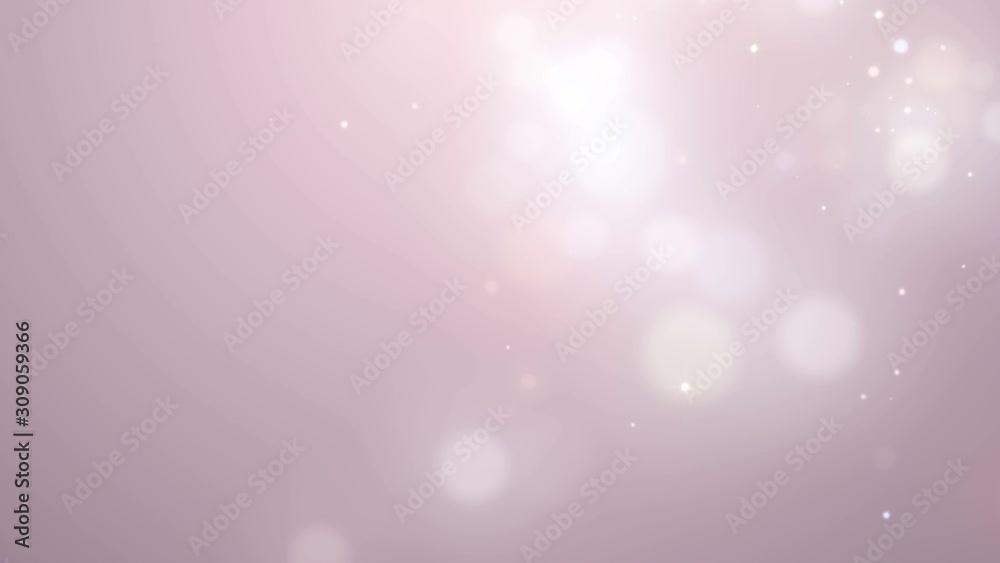 Bokeh lights. Festive motion backdrop. Defocused light background. Glitter texture. Beautiful wallpaper. Pink color. Valentines day