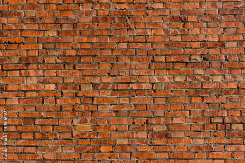 Old wall of the red bricks for background