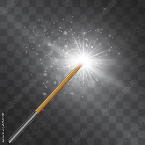 Obraz na plátně Magic wand silver flash