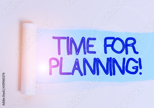 Vászonkép Handwriting text Time For Planning
