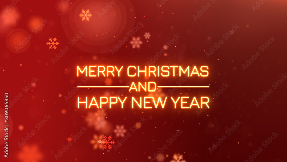 merry christmas background with snowflakes and place for your text