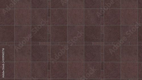 Background texture of square shaped red tiles.